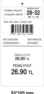 Barcode Clothing Labels