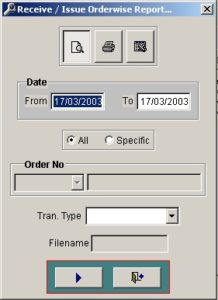 Receive Issue Order wise
