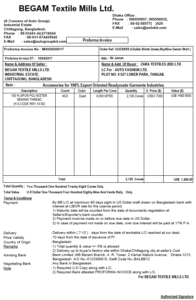 Bd Auto Sales >> Simple Proforma Invoice – Auto Garment Bd Auto Sales >> Simple Proforma Invoice – Auto Garment