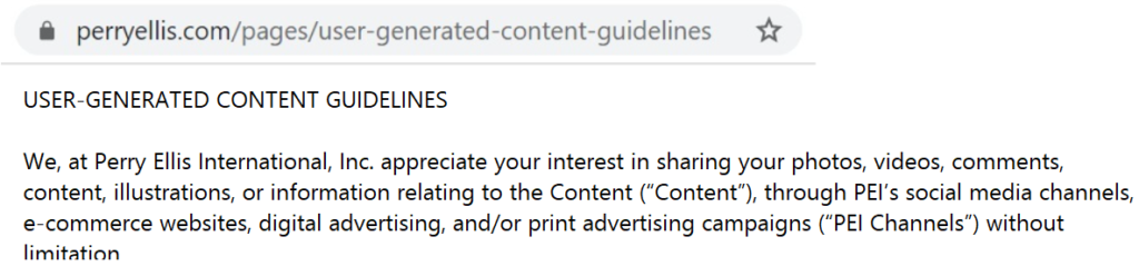 USER-GENERATED CONTENT GUIDELINES