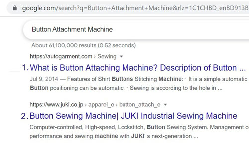 Button Attachment Machine for Garment